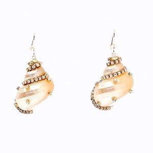 🔆3/$30 New Zara Embellished Conch Shell Earrings